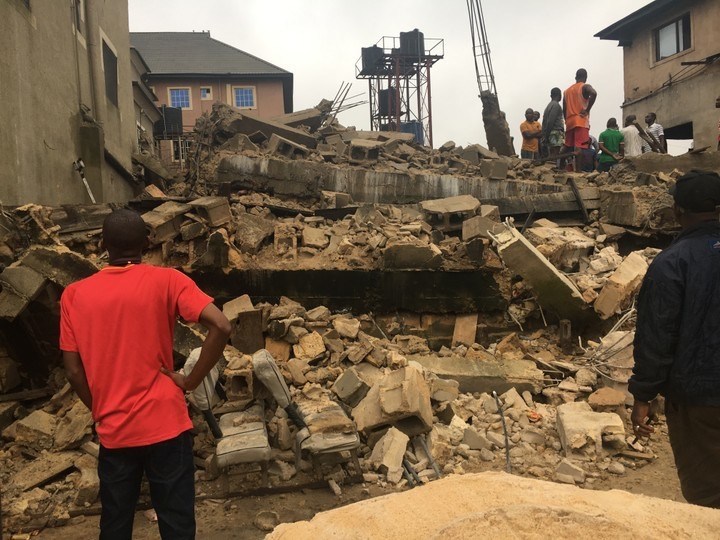 Breaking: 6 People Including Corper Feared Trapped As Building Collapses In Owerri, Imo State (Photos)