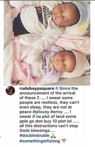 'Since I welcomed my twins, some people have been jealous' - Paul Okoye throws shade at Peter?