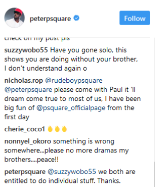 'Since I welcomed my twins, some people have been jealous' - Paul Okoye throws shade at Peter?