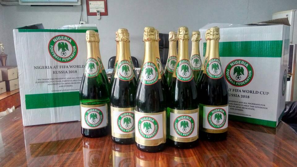 Photos Of NFF Branded Wine For Super Eagles To Pop After Saturday's Match