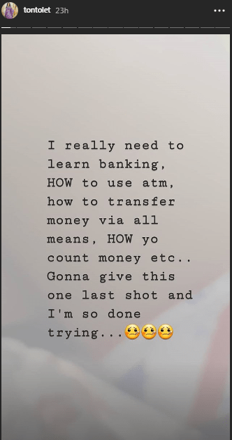 Tonto Dikeh says she doesn't know how to use the ATM