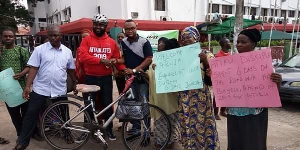 Man who rode bicycle from Owerri to Abuja for Atiku, collapses