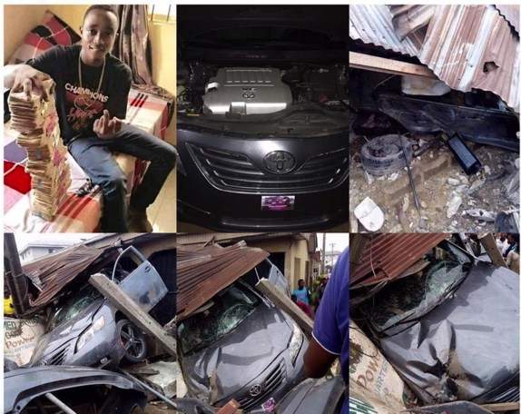 Young Man Crashes His Car 24 hours after he Bought it