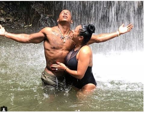 Couple goals: JaRule and wife Aisha Atkins take a dip in the lake (Photos)