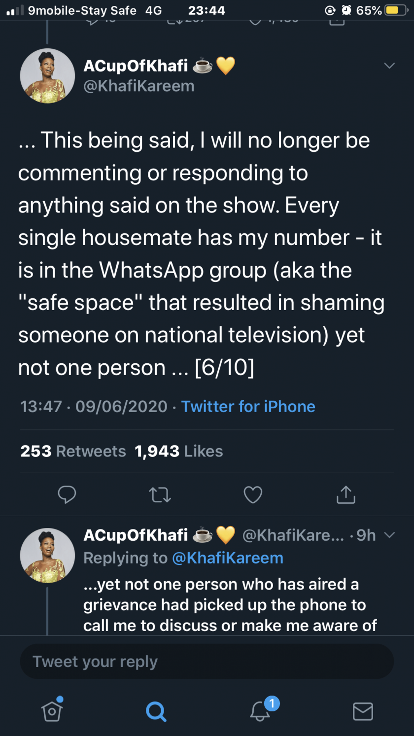 Khafi Kareem Reacts After Being Removed From Pepper Dem WhatsApp Group