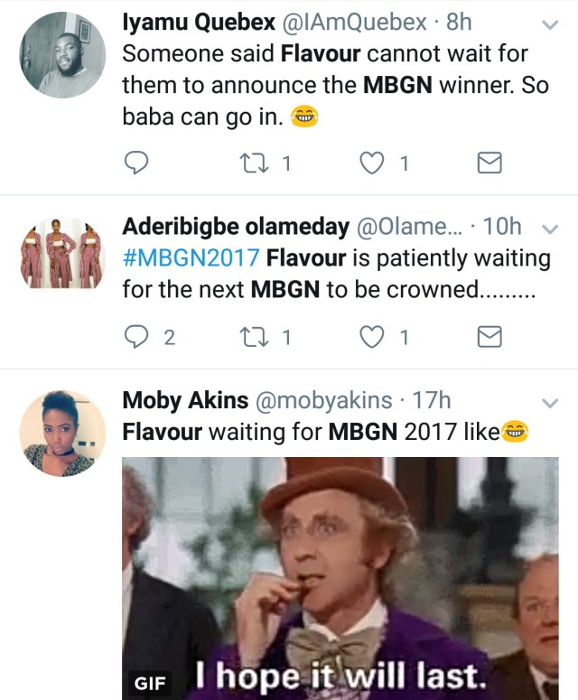 Nigerians Come For Flavour, Warns Him Not To Go After The New MBGN 2017.