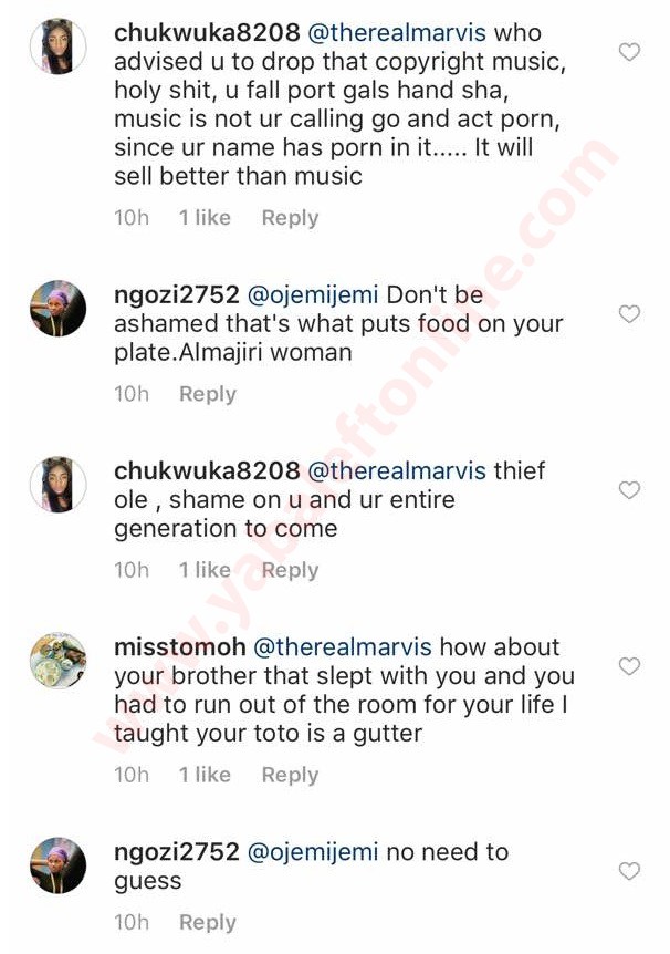 'I have your lesbian s*x tape, you have done series of abortion' - Efe Fans rips Marvis to shreds
