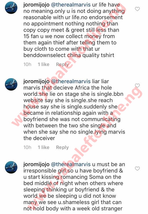 'I have your lesbian s*x tape, you have done series of abortion' - Efe Fans rips Marvis to shreds