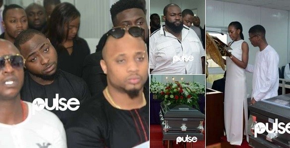 In Photos: Davido Attends Funeral Ceremony Of His Late Friend, DJ Olu.