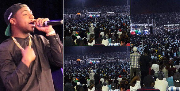 Over 50,000 people came out to watch Davido perform in Sierra Leone
