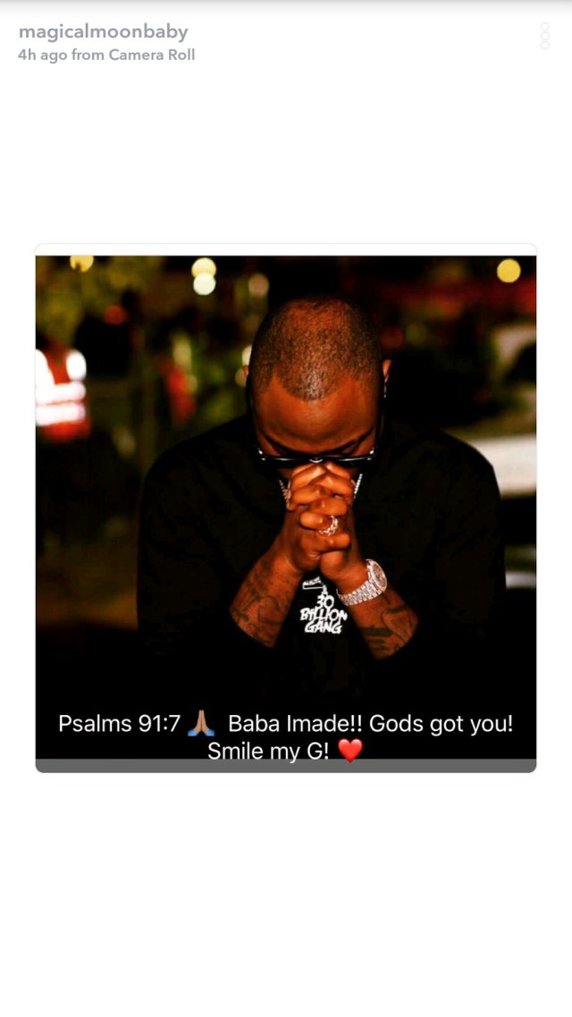 'God's Got You' - Sophia Momodu Comforts Her Baby Daddy, Davido.