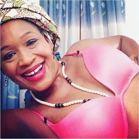 Kemi Olunloyo Takes Snap In Pink Bra To Celebrate Br£ast Cancer Awareness Month.