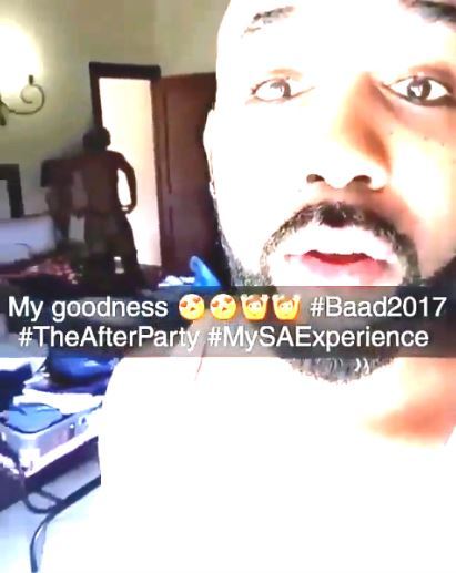 Clear video of Adesua's nak£d back, Banky W mistakenly shared on his snapchat
