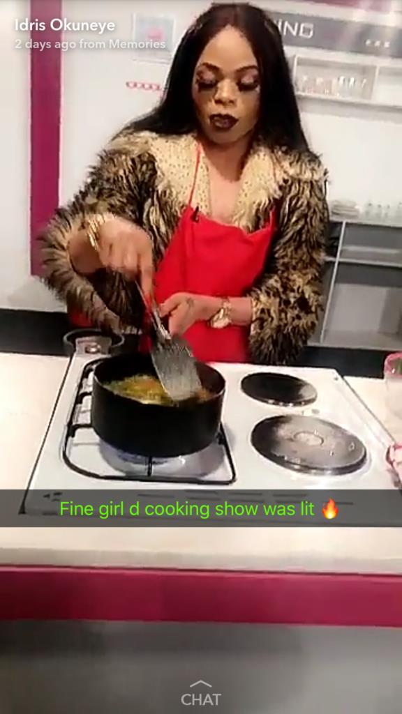 Bobrisky represents Nigeria for a cooking show in Ghana