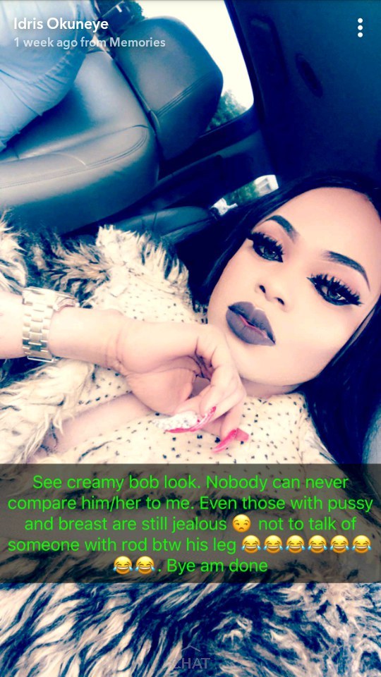 'I'm The Boss Now, Sit Down And Learn From Me' - Bobrisky Replies Denrele Edun.