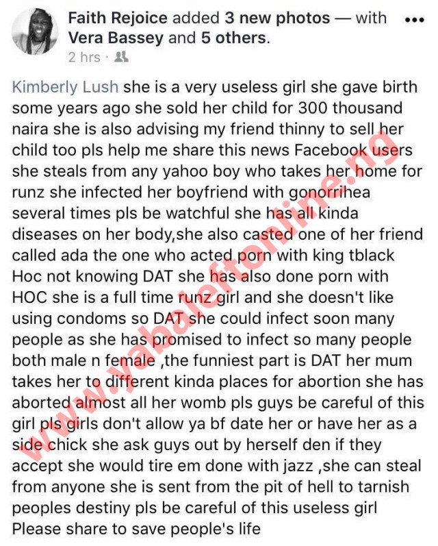 Nigerian Lady calls out friend who sold her child for N300,000, gave boyfriend gonorrhea and worked with Kingtblakhoc