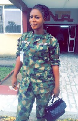 Hot Nigerian Female Soldier Flaunts Her Curves In Skin Tight Jeans And Crop Top