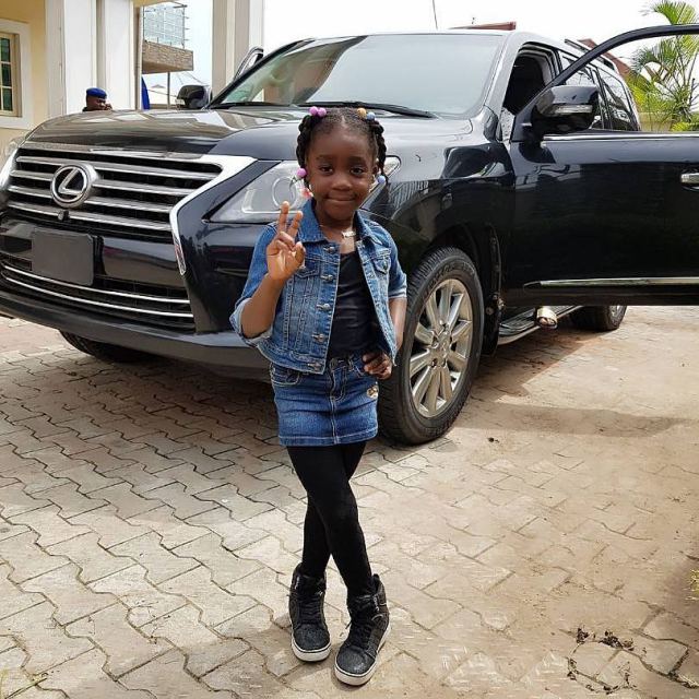 Beautiful photo of Mercy Johnson's kids in their school uniform