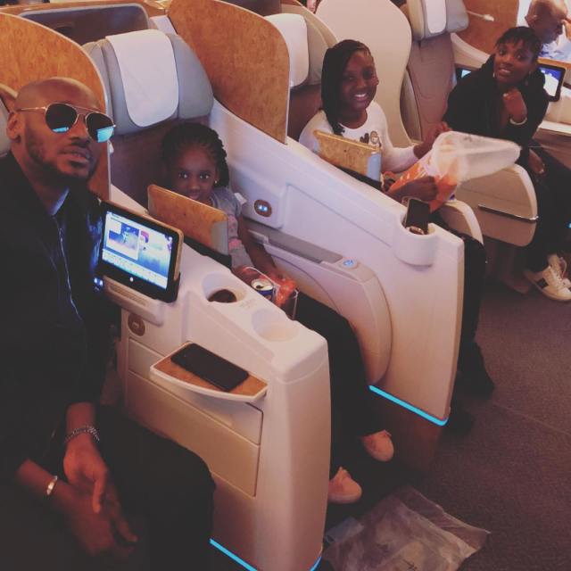 2Baba, Annie And Their Kids Jet Out To Dubai For Birthday Vacation. (Photo)