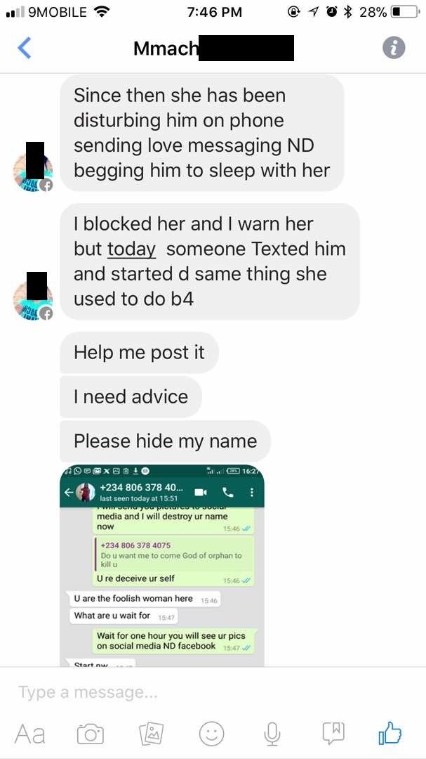 Lady Exposes Woman Who's Trying To Sleep With Her Husband; Shares Screenshots.