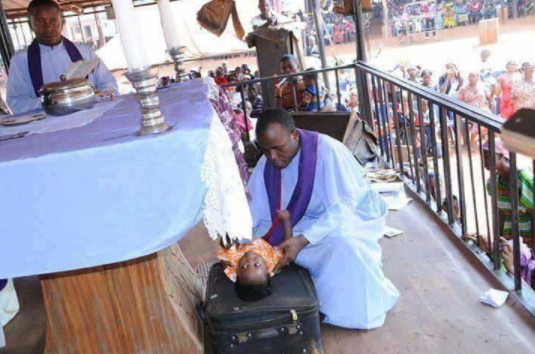 Father Mbaka allegedly resurrects a dead baby during a crusade