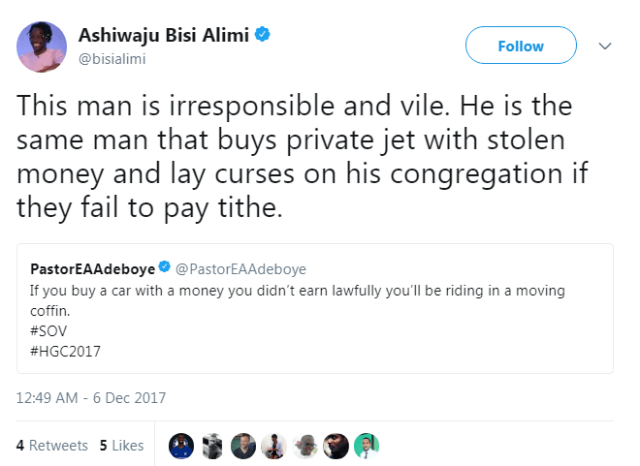 'This man is irresponsible and vile' - Bisi Alimi Blasts Pastor Adeboye