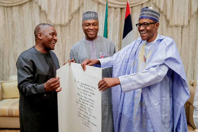 Photos And Video From Buhari's Surprise Birthday Get Together