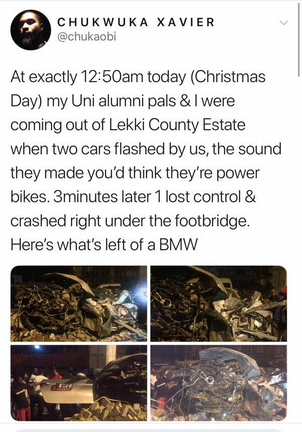 Young Nigerian Man whose dream was to race for BMW, dies in a fatal accident while racing on Christmas Day