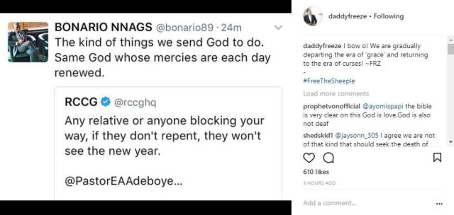 Nigerians + Celebrities React To A Prayer Point Made By RCCG.