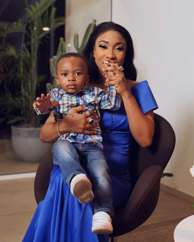 Tonto Dikeh Shares Lovely Photos With Her Son, King As He Turns 22 Months Old.