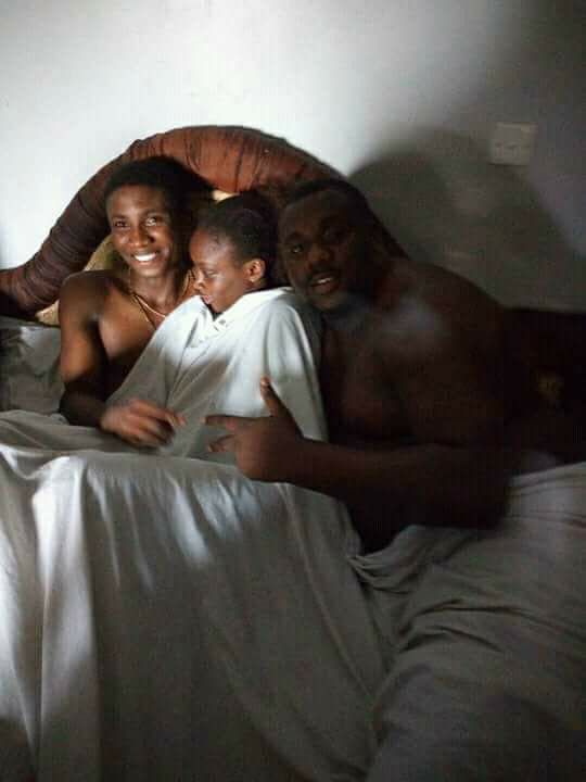 Nigerian Lady posts after-sex photos with 3 guys on Facebook.. But then she says nothing happened between them!