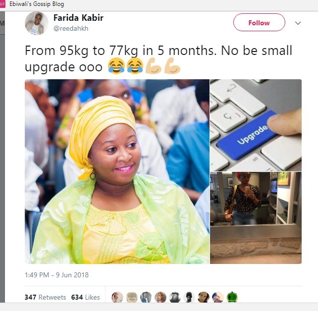 Plus-sized Nigerian lady shares shocking weight loss transformation photos in just 5 months