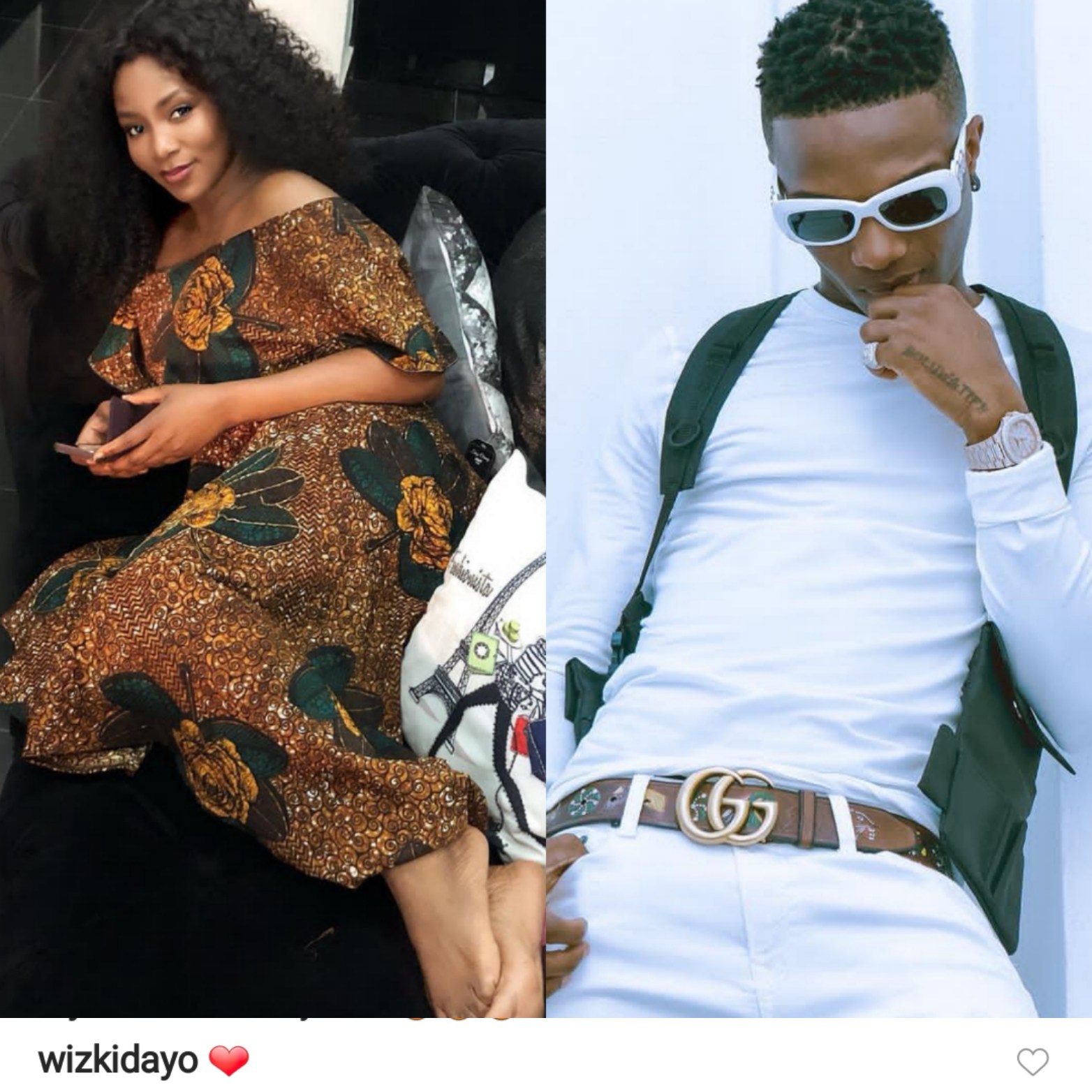 Fans drag Wizkid over his comment on Genevieve Nnaji's photo