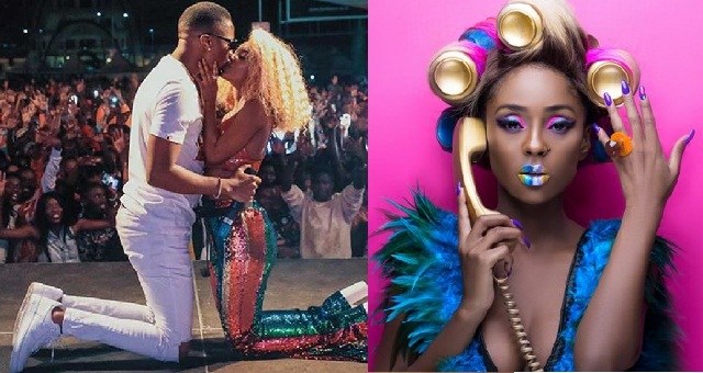 Tanzanian Singer, Vanessa Mdee in trouble for kissing lover on stage (Photo)