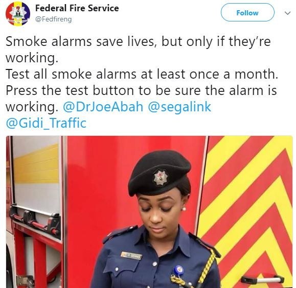 This very pretty Nigerian fire fighter is trending online! (Photo)
