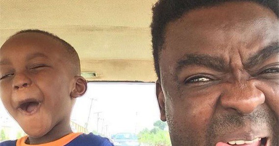 Kunle Afolayan passes the skill of pounding yam to his son (video)