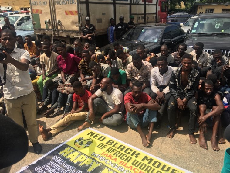 Lagos Police arrest cultists during their anniversary celebration (Photos+Video)