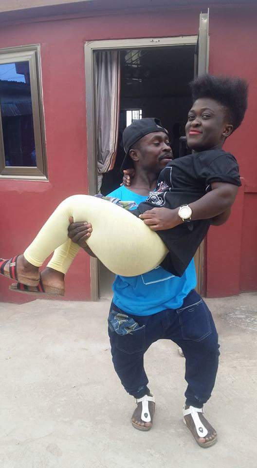 'Bae came to visit me at work' - Ghanaian Lady shares loved up photos with her bae