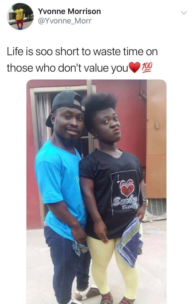 "Bae came to visit me at work" - Ghanaian Lady shares loved up photos with her bae