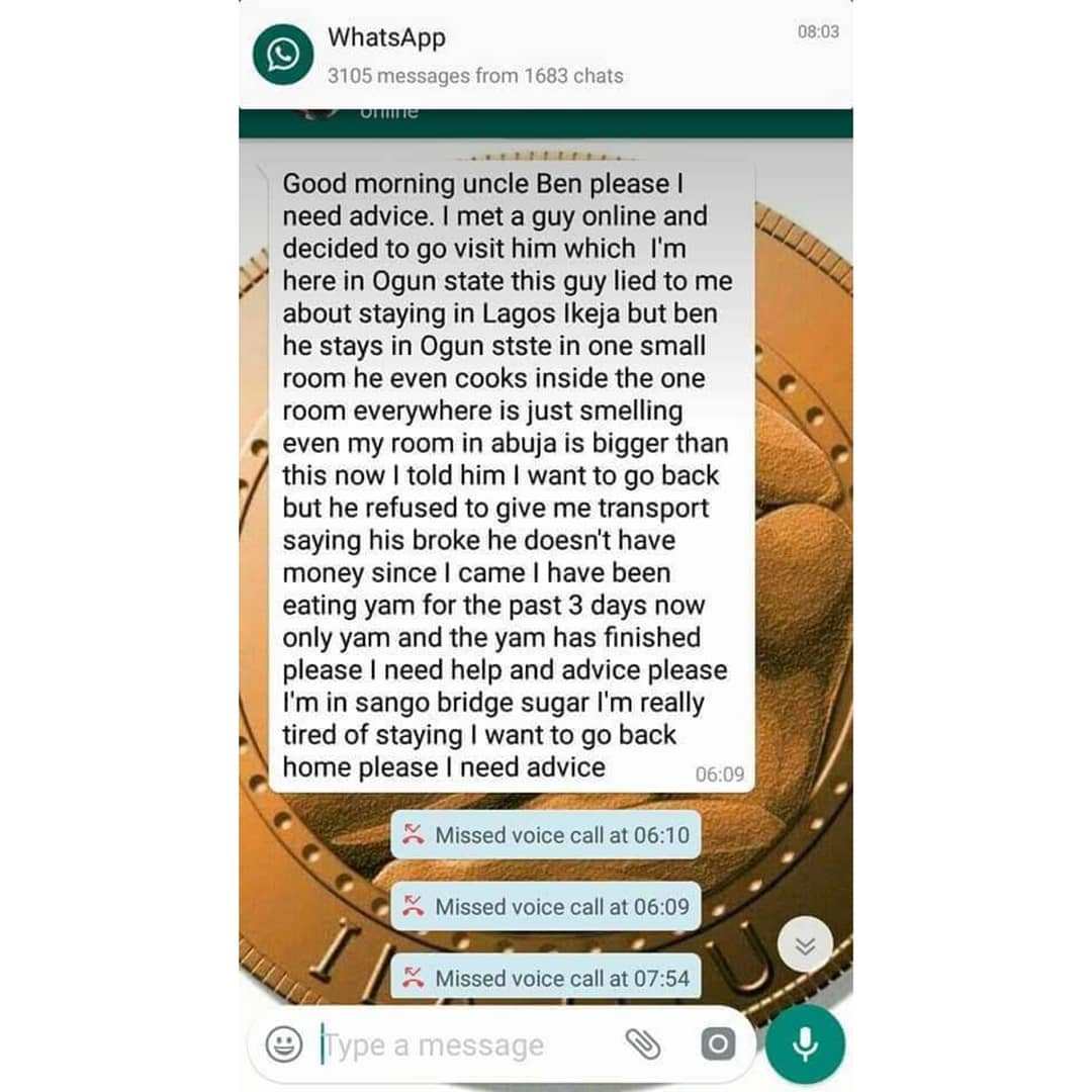 Lady gets shock of her life after visiting 'fine boy' she met online for the first time