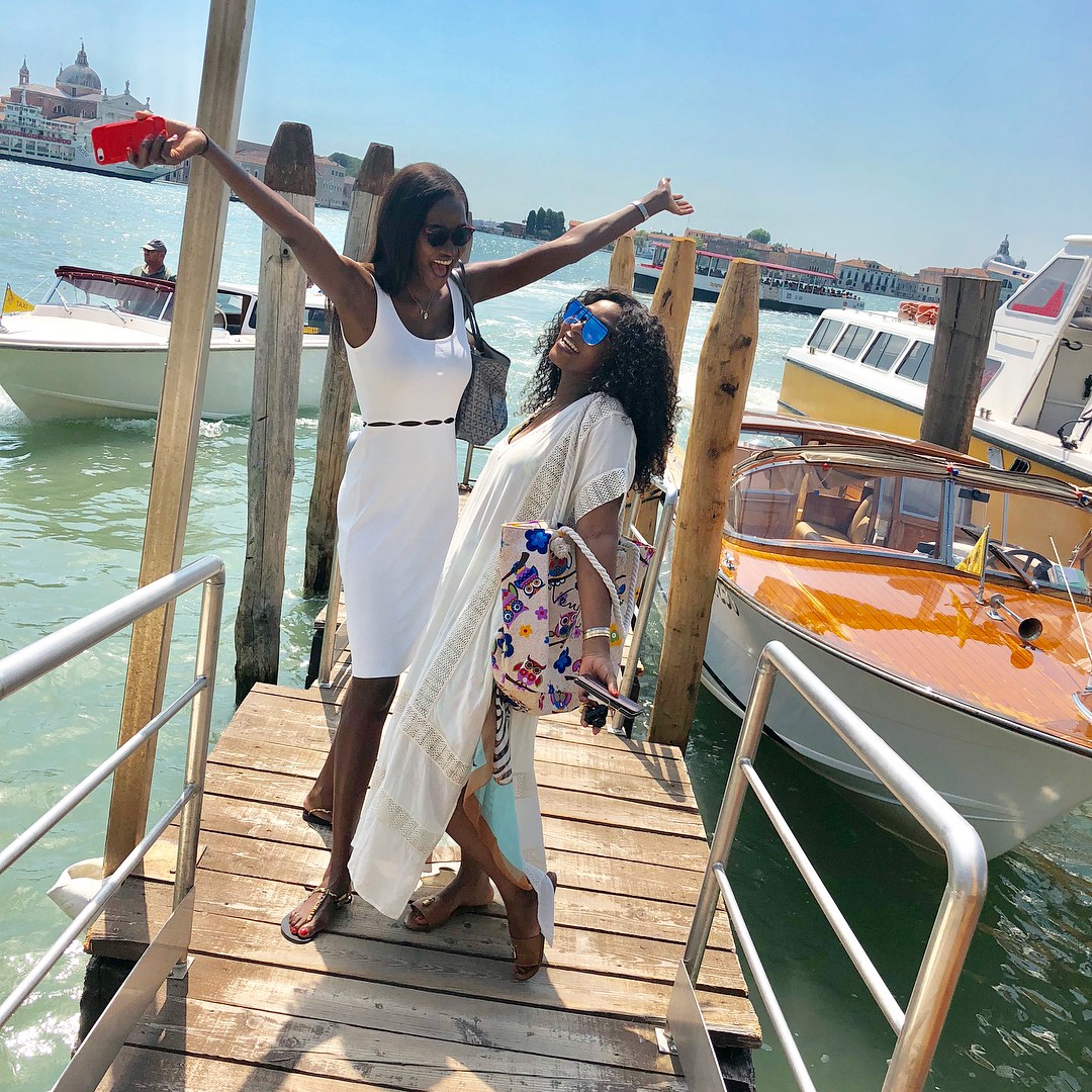 Oluchi Onweagba and Genevieve Nnaji vacation in style in Italy (Photos)