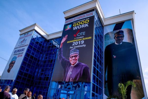 President Buhari visits proposed Presidential Campaign Office for next year's election (Photos)