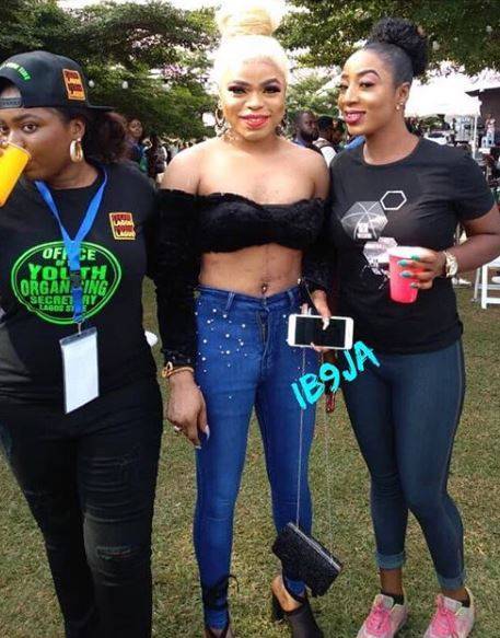 Bobrisky steps out in cropped top for an event in Lagos (Photos)
