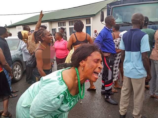 IPOB Women weep, Go Topless After They Were Denied Bail In Owerri (Photos)