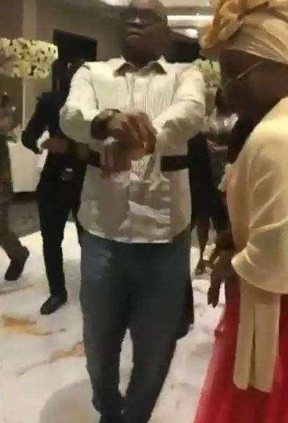 Governor Fayose Spotted Dancing 'Shaku-Shaku' At His Daughter's Wedding (Photos)