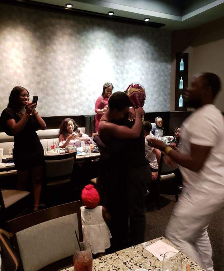 Man propose to his girlfriend in presence of her dad, family and friends (Photos + Video)