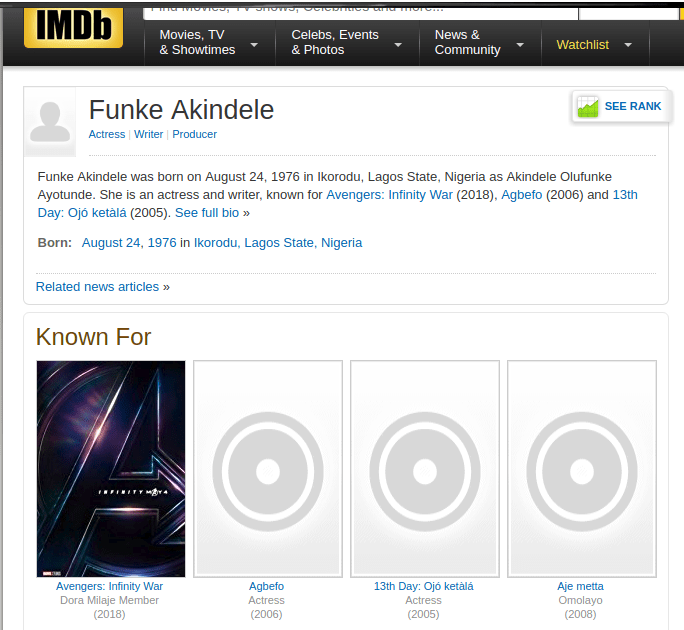 Funke Akindele-Bello to feature in 'Avengers: Infinity War'