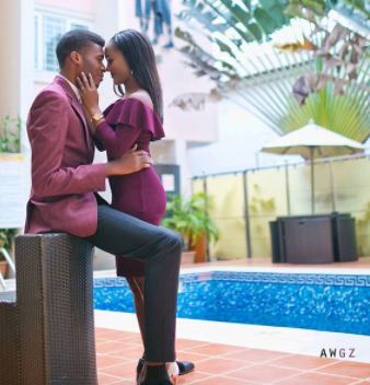 Pre-wedding photos of a Nigerian bride and her very tall groom