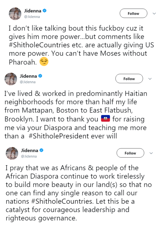Jidenna reacts to Trump's Sh-thole Comments about Africa