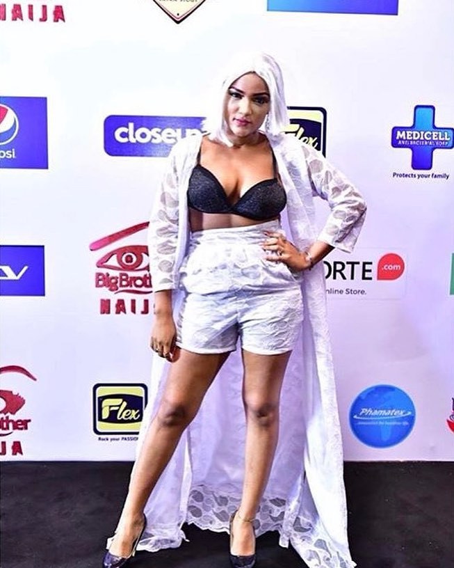 #BBNaija: Gifty rocks just bra and shorts for the Opening show in Ikeja